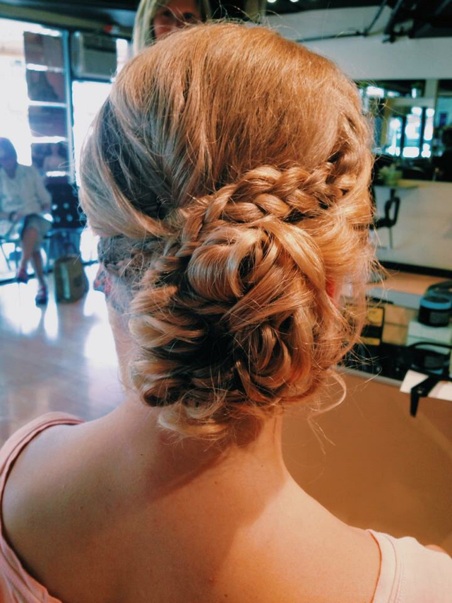 Grad hair. 
