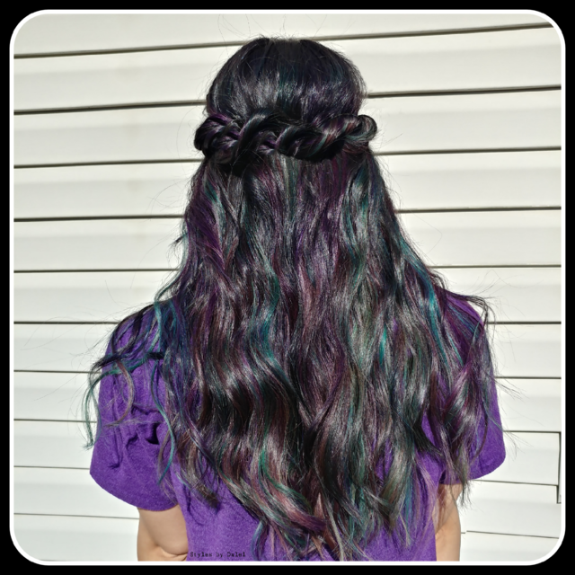 Teal & Purple on Canvas