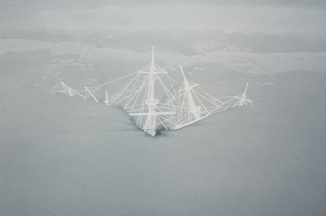Christopher Russell, Ghost Shipwreck, 2012, unique scratched digital print, 40 x 60 in, 900pix, Luis De Jesus Los Angeles