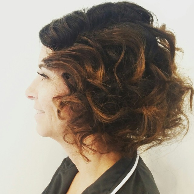 faux bob with finger waves