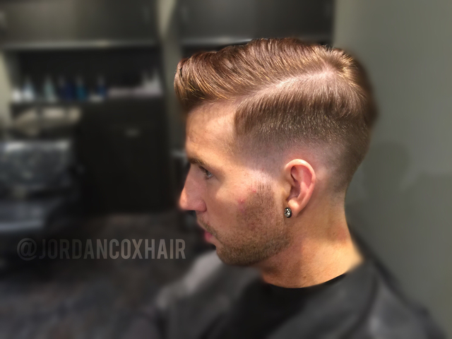 Freehand shear bald/skin fade by me. Only used one pair of 5" shears for whole haircut. 