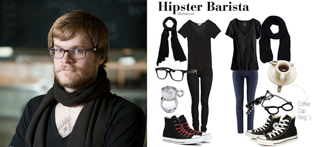 Hipster Barista Outfit Collage