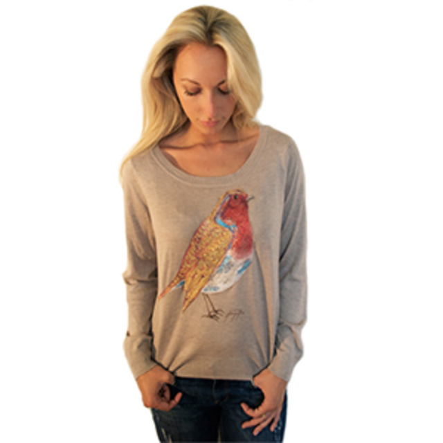 Angelika London Christmas Robin Jumper