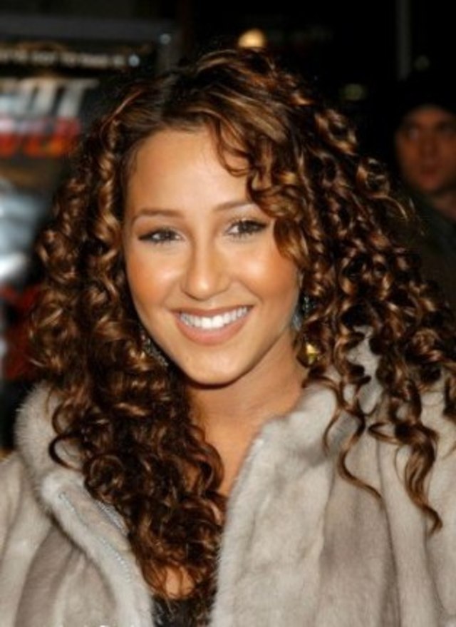 Adrienne Bailon long spiral curls