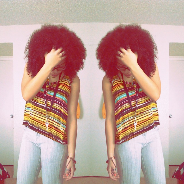 Afro-ing.