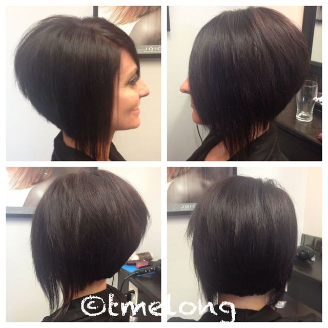 Aimee; much shorter, texturized bob