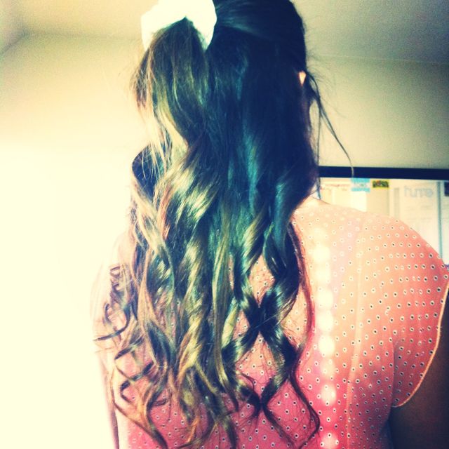 Ariana grande inspired half up half down