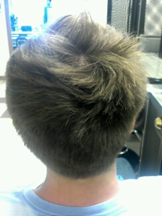 Back of Kolton's cut