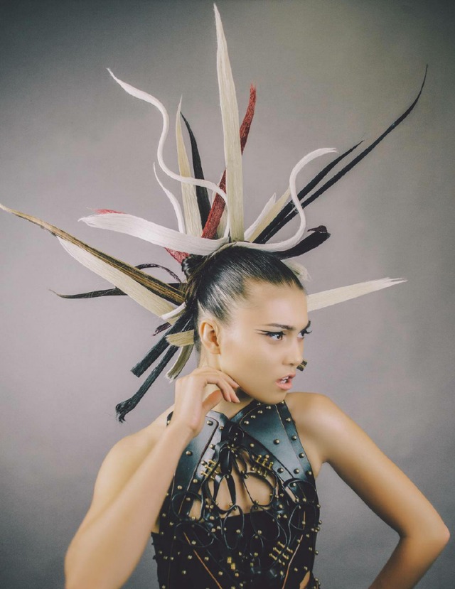 Bleep Magazine January 2014 Hair &amp; Makeup: Walter Fuentes, Photo: Amanda Williams