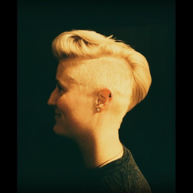 Blonde buzz beauty.