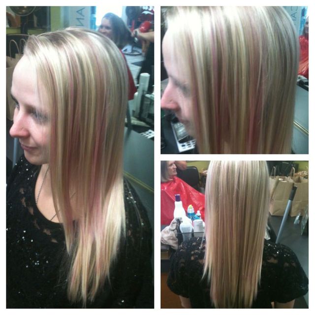 Blonde with Baby Pink