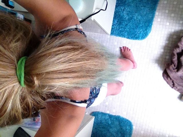 Blue Dip Dye Ponytail