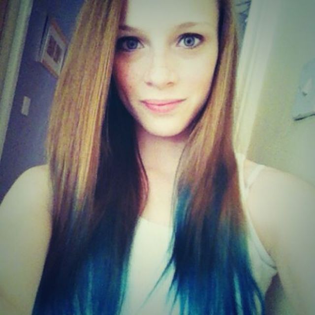 Blue dip-dye 