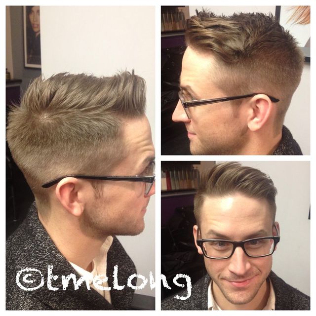 Classic men's cut with a modern feel. Sharp. 