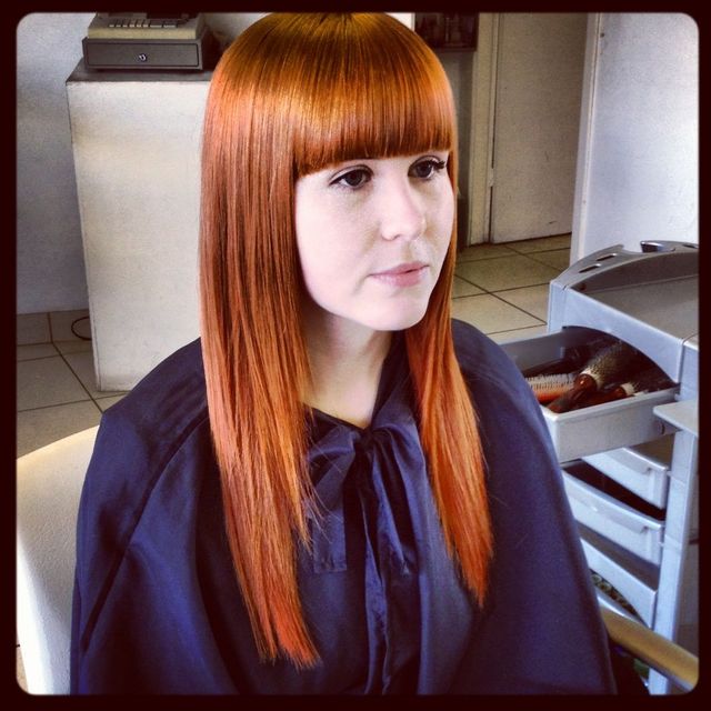 Copper Bangs