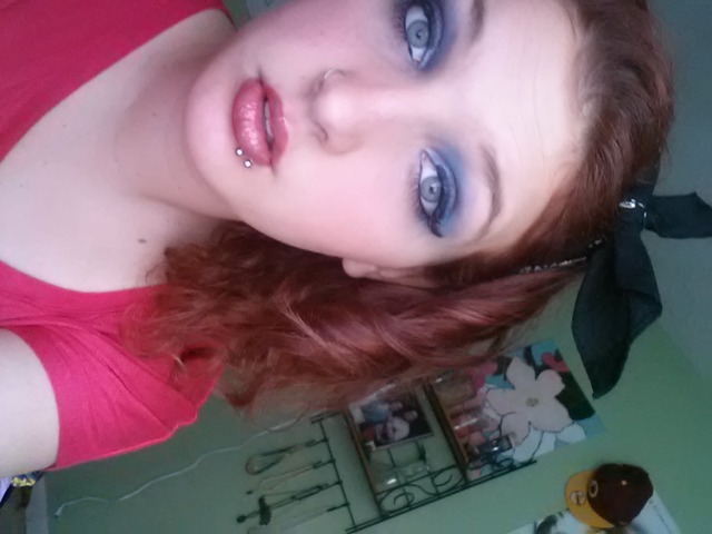 Curl with bandanna.