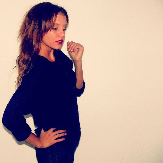 Curly long brown hair