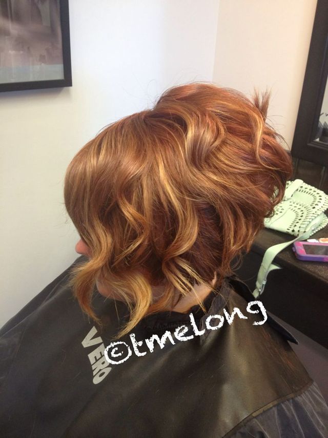 Ellen; ombré highlights with a loose wave 