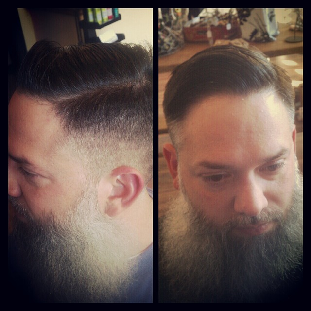 Fade with amazing beard