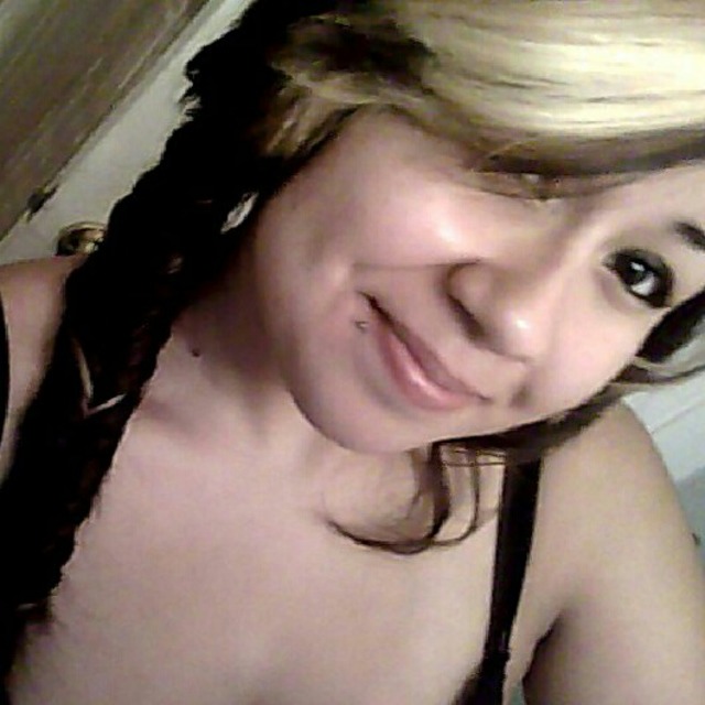 Fish tail braid , blonde highlights and a Curl
