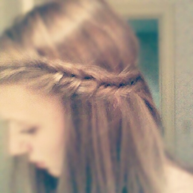 Fishtail braid with bangs
