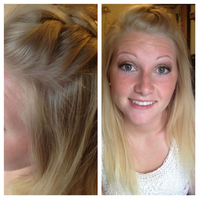 French Braid Bangs with Subtle Smokey Eye