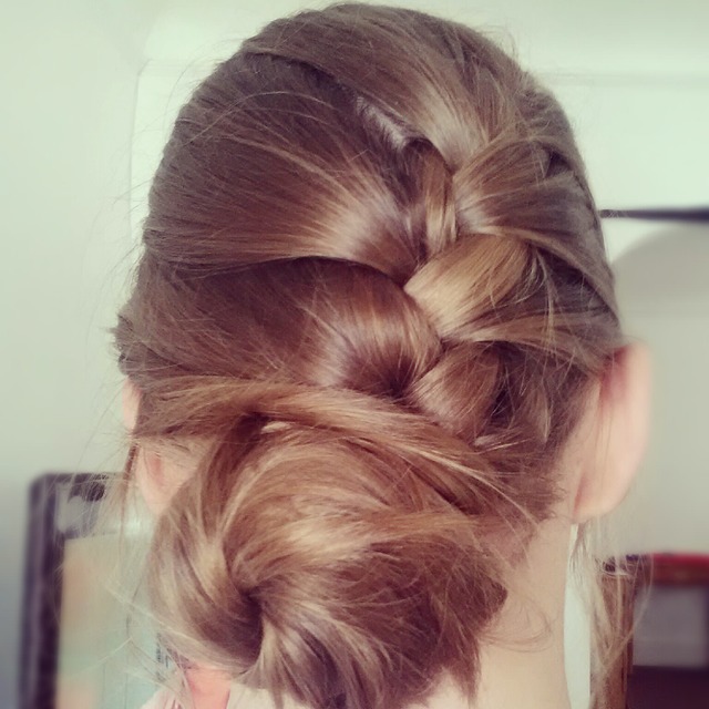 French Braid with bun