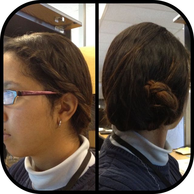 French braid/bun
