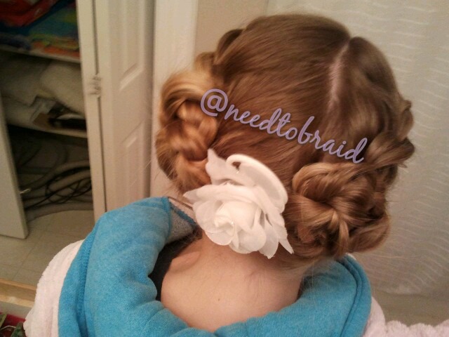 FrenchTwist into buns