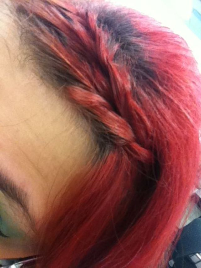 Fringe French over-braid. 
