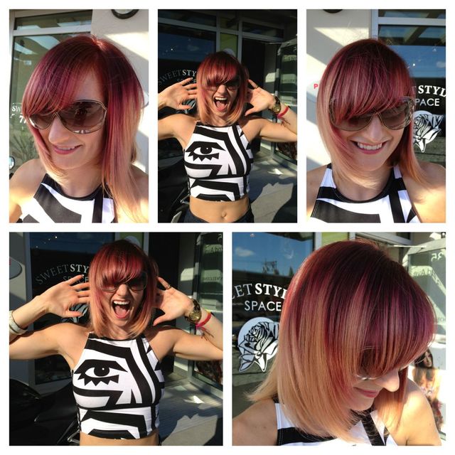 Fuschia fade 2 Blonde