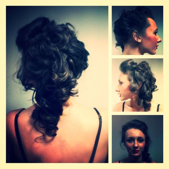 Hair up, photoshoot, long hair curls, pin up!