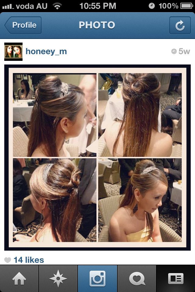 Half up half down hairstyle