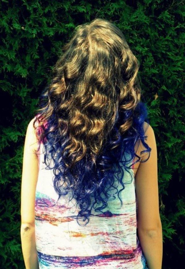Indigo ombre hair