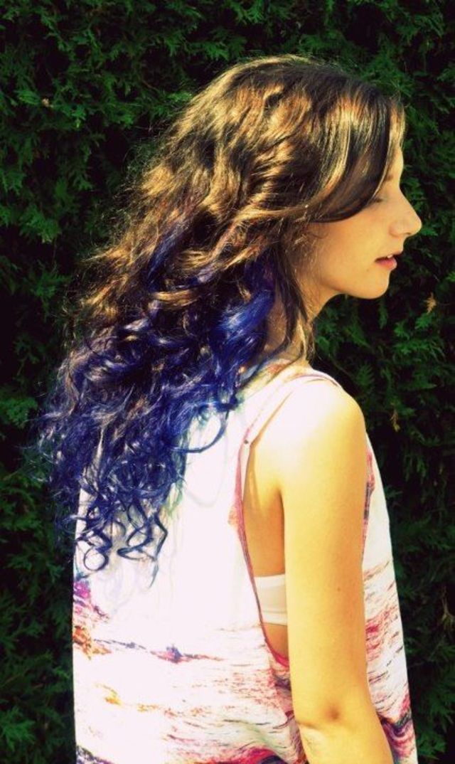 Indigo ombre hair