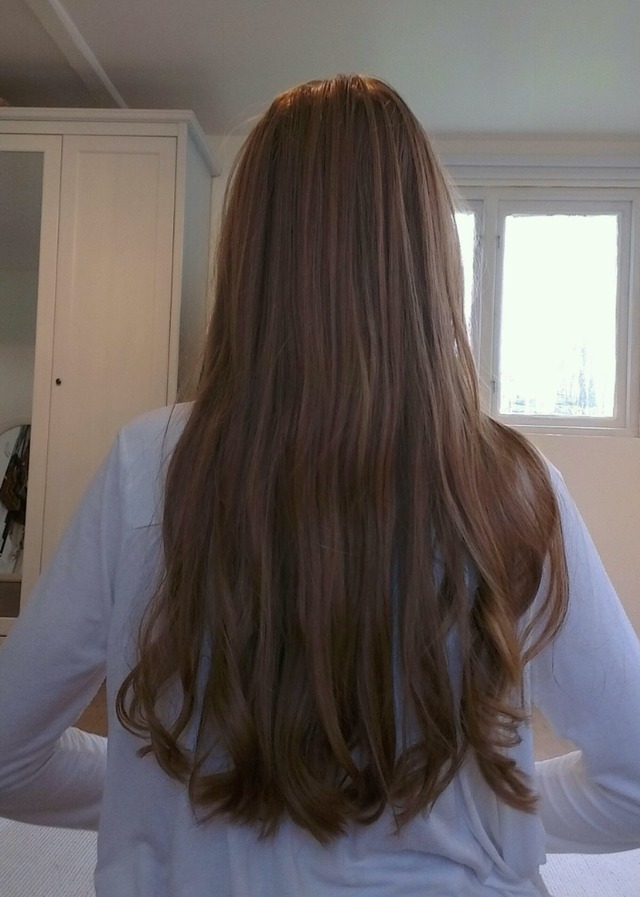 Long hair and slightly curly