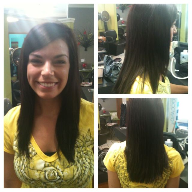 Long layers, Chocolate brown color