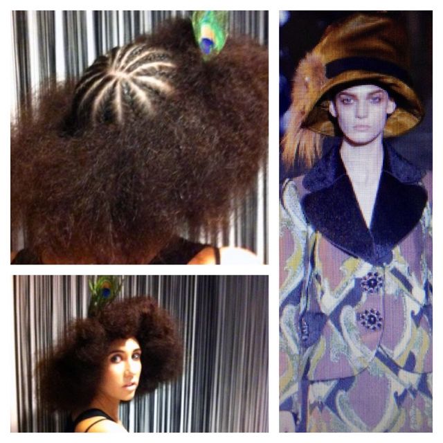 Louis Vuitton inspired hat hair 