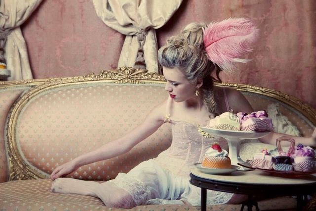 Marie Antoinette inspired shoot. hair and makeup by me. photo Sarvey Tahmasebi 