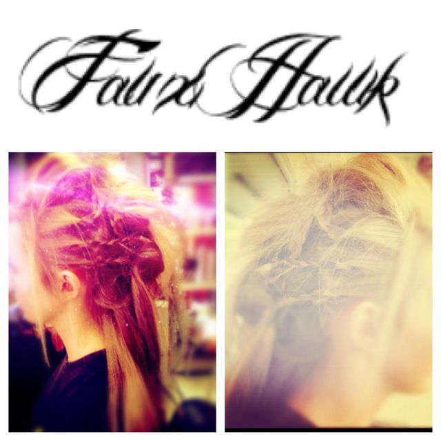Messy faux hawk