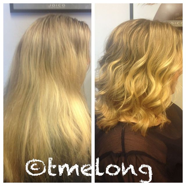 Mid length before and after!