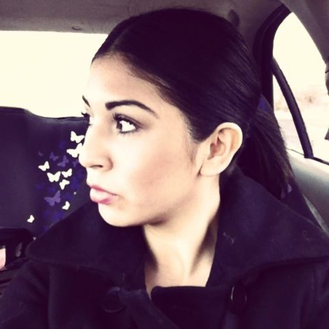 Middle parted pony