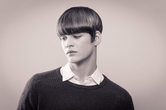 Modern whit heavy front and hair sideburns 