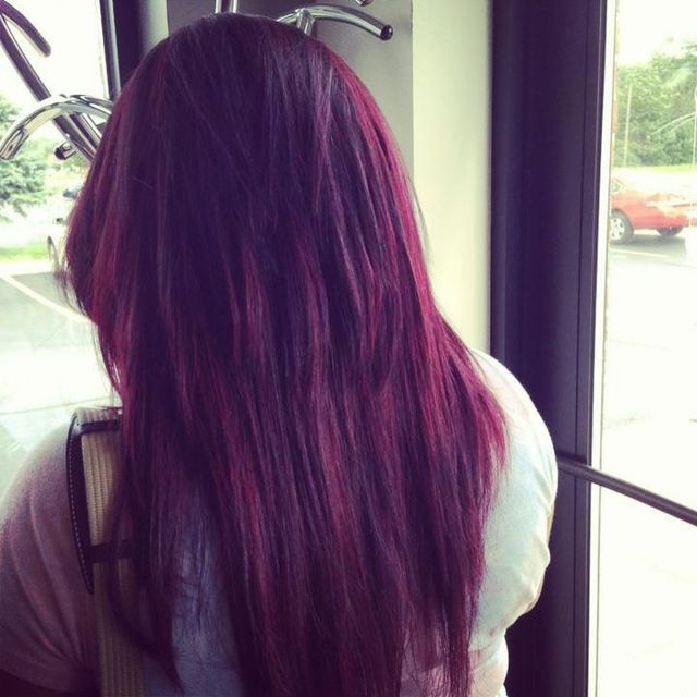 My Hair just got red streaks in it, and it's very long