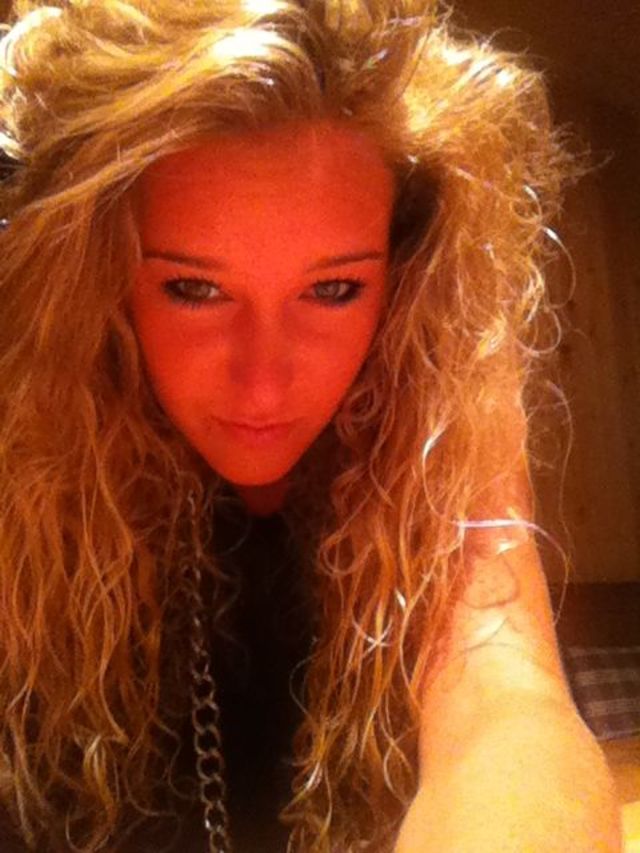 My blond curly hair
