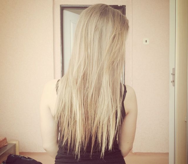 My blond hair