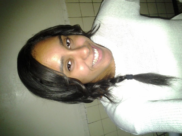 My little braid to the side