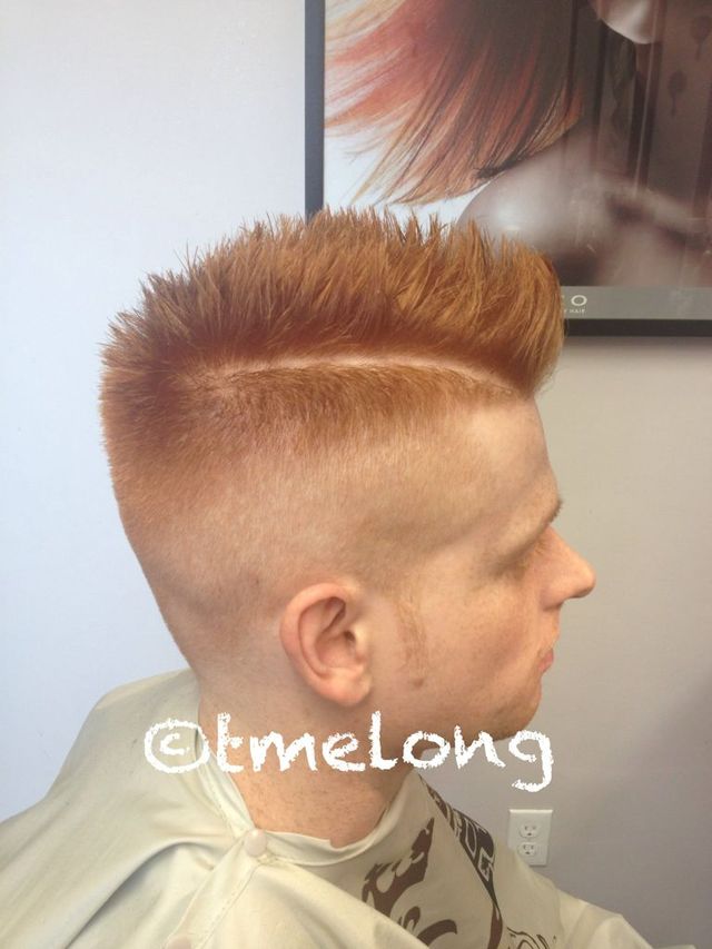 Nikolai; heavy fade line with a hard part 