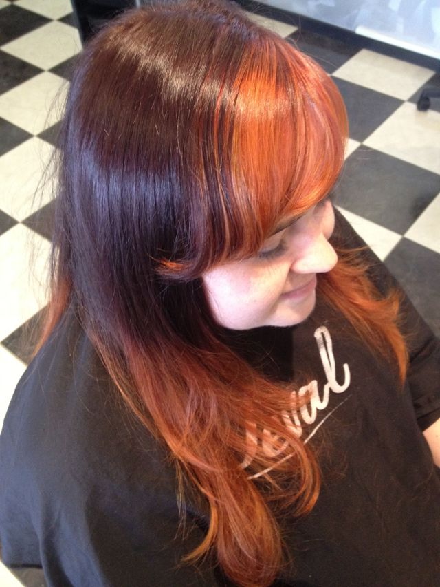 Orange dip dye