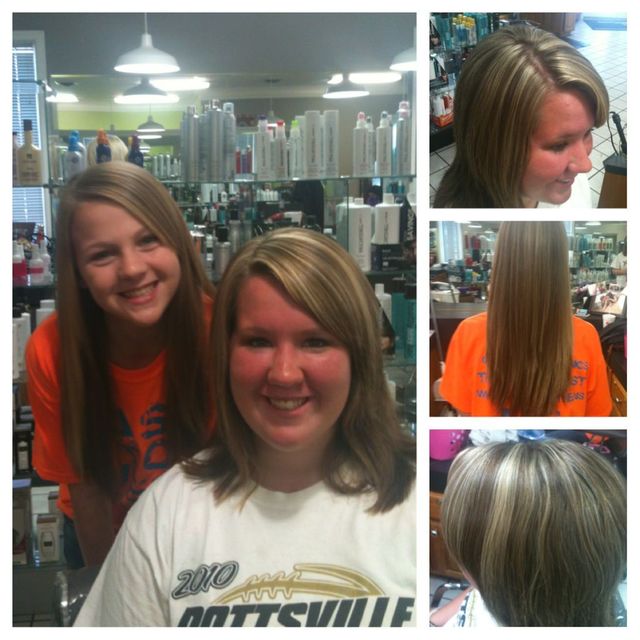 Partial Blonde Highlights/Long layers